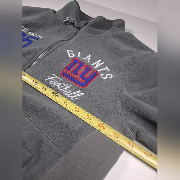 NFL Team Apparel Giants Fleece Sweater Size Small - Picture 11 of 12